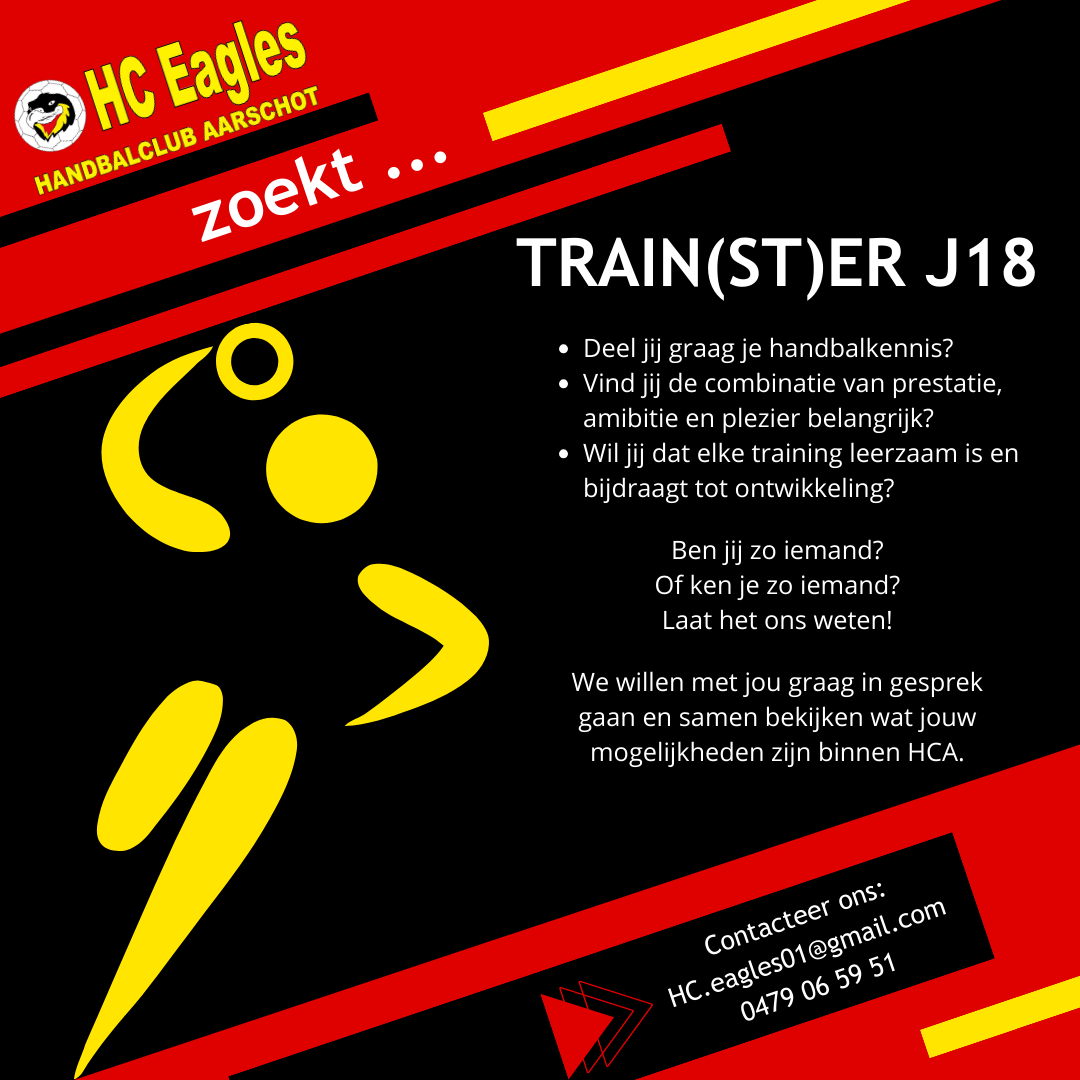 Vacature HB trainer Aarschot