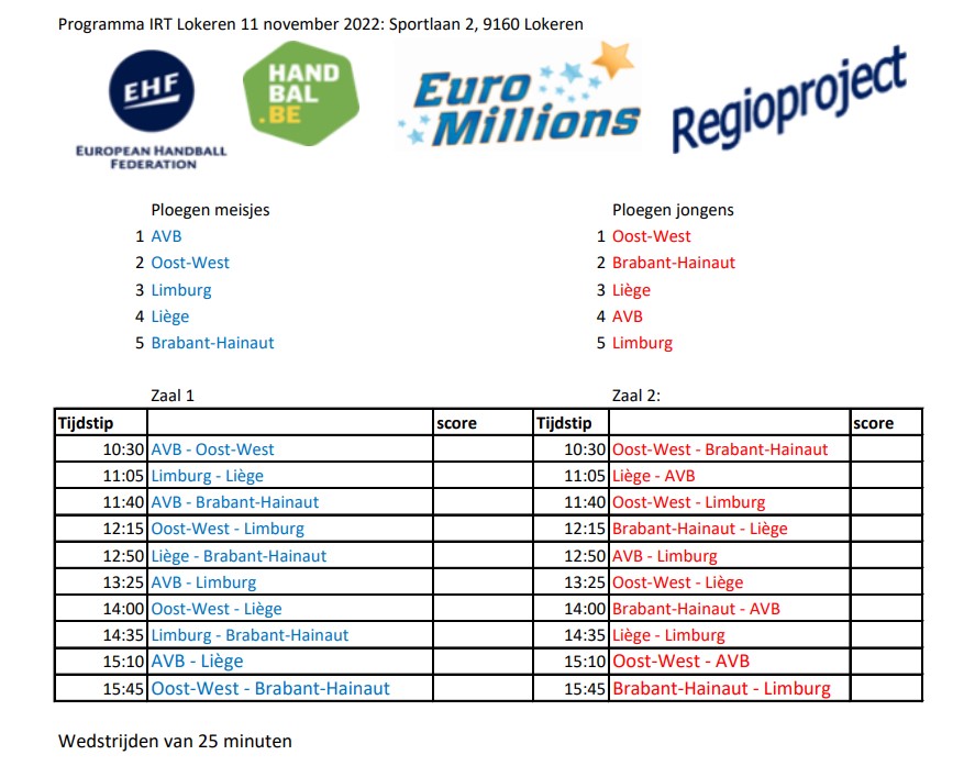 schema IRT Lokeren