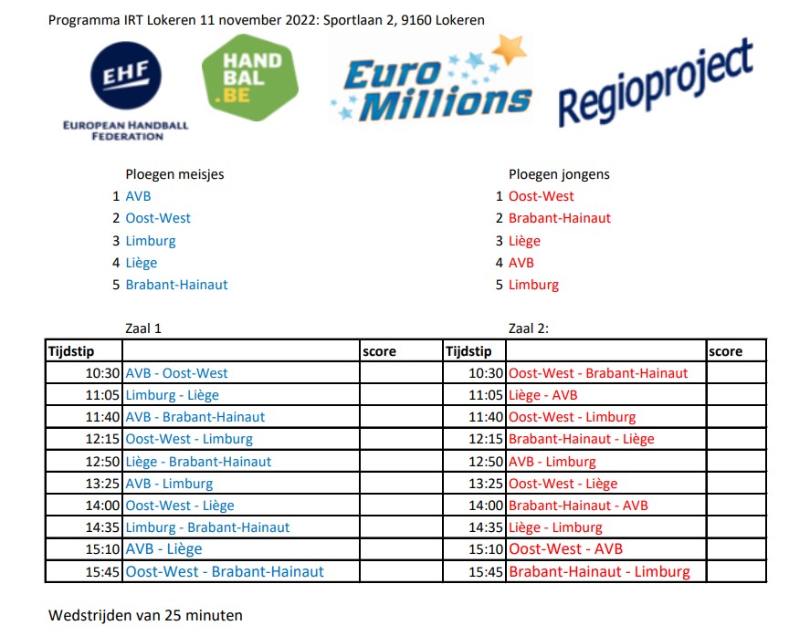 schema IRT Lokeren